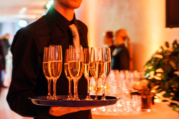 waiter with champagne