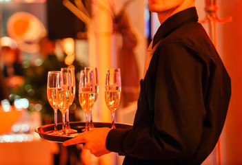 waiter with champagne