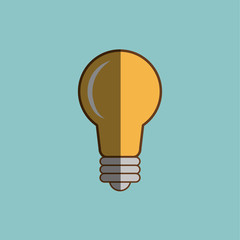 Colorful bulb design over white background