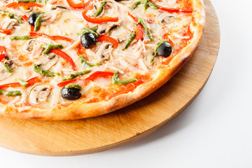 pizza isolated on the white