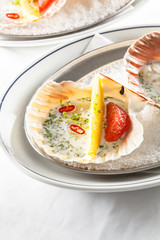 scallops on the party table