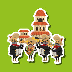 mexican culture design, vector illustration. mexico icons