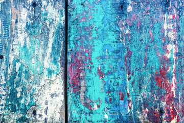 Colorful texture on wooden surface