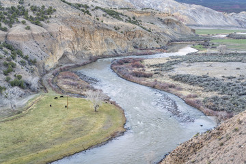 Fototapeta na wymiar valley of upper Colorado RIver
