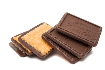 chocolate cookie isolated