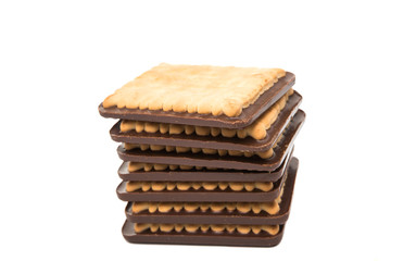 chocolate cookie isolated