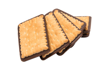 chocolate cookie isolated