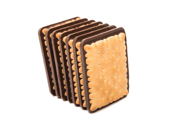 chocolate cookie isolated