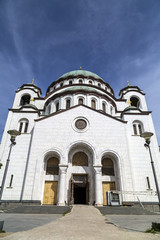Fototapeta na wymiar The Serbian Orthodox Christian Church of St Sava, Belgrade, Serbia.