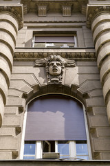 Classic architectural detail in Belgrade, the Serbian capital