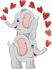 Elephants in love