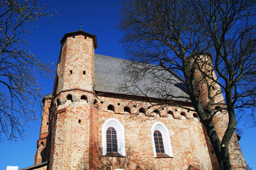 The Church of St. Michael is situated on the northern outskirts of the village of Synkavichy, Zelva District, Hrodna Province, in Belarus. It is an example of the Belarusian Gothic.