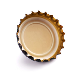 Beer bottle cap, isolated on white