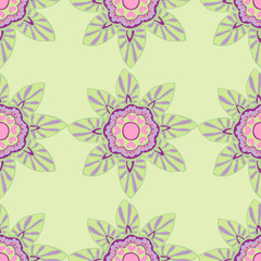 Seamless pattern with beautiful flowers, background