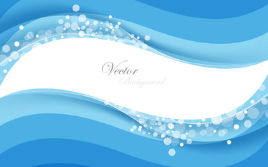 Abstract Design Creativity Background of Blue Waves. Vector