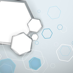 Abstract light background hexagon. Vector illustration