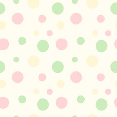 Seamless pattern dots white, vector