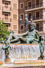 Fountain Rio Turia  in Valencia