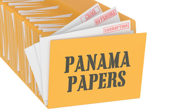 Panama Papers concept, 3D rendering