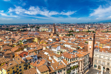 Naklejka na ściany i meble Aerial view of Verona, Italy