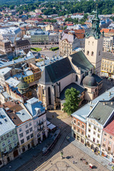 Fototapeta na wymiar Lviv bird's-eye view