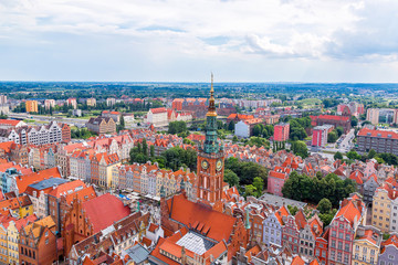 Fototapeta na wymiar Gdansk, aerial view, Poland