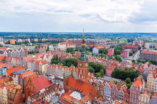 Gdansk, aerial view, Poland