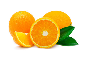 Orange fruit isolated on white background