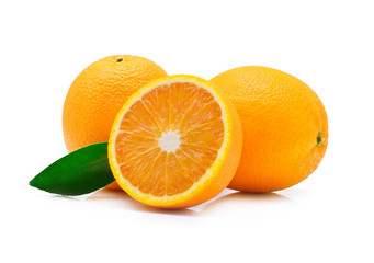 Orange fruit isolated on white background