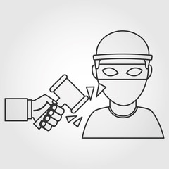 justice flat icon design 