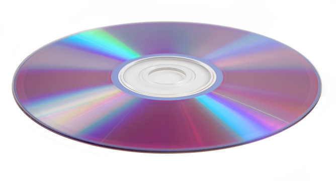 Compact disk isolated on white background