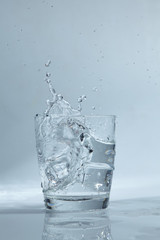 ice cubes in the water