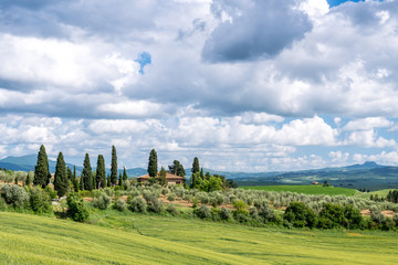 View of a farm near Pienza