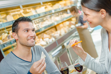Couple having a romantic lunch