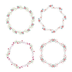 pink flower frames