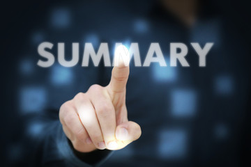 Businessman touching Summary