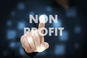 Businessman touching Non Profit