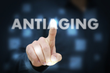 Businessman touching Antiaging