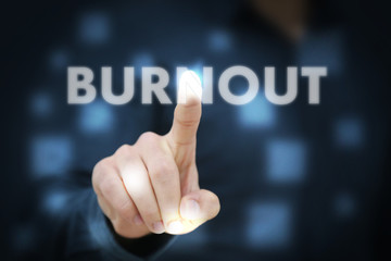 Businessman touching Burnout