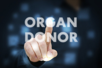 Businessman touching Organ Donor