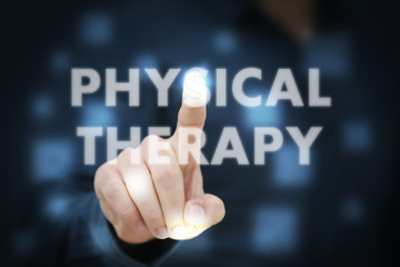 Businessman touching Physical Therapy