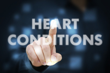 Businessman touching Heart Conditions
