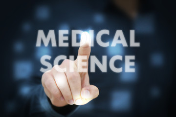 Businessman touching Medical Science