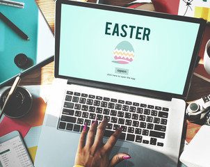 Easter Holiday Celebration Webpage Concept