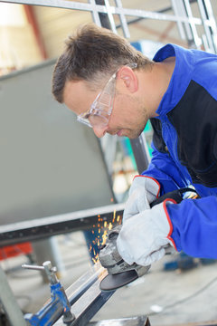 polishing a steel
