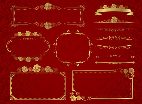 decorative frame set Vector
