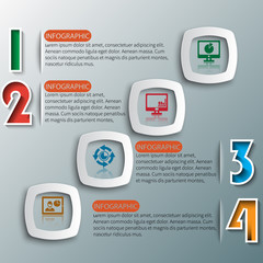 Abstract 3D Paper Infographics