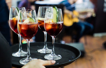 waiter with cocktail