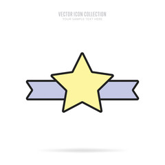 Awar icon vector isolated on white background. Flat design style.