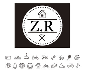 ZR Initial Logo for your startup venture
